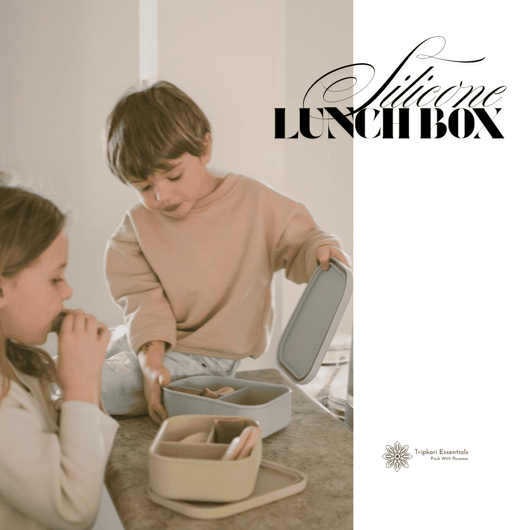 Silicone 3 compartment Lunch Box
