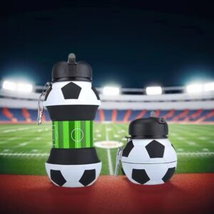 Silicone Foldable Water Bottle Football
