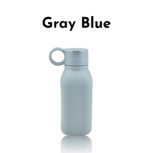 Silicone Water Bottle Gray Blue