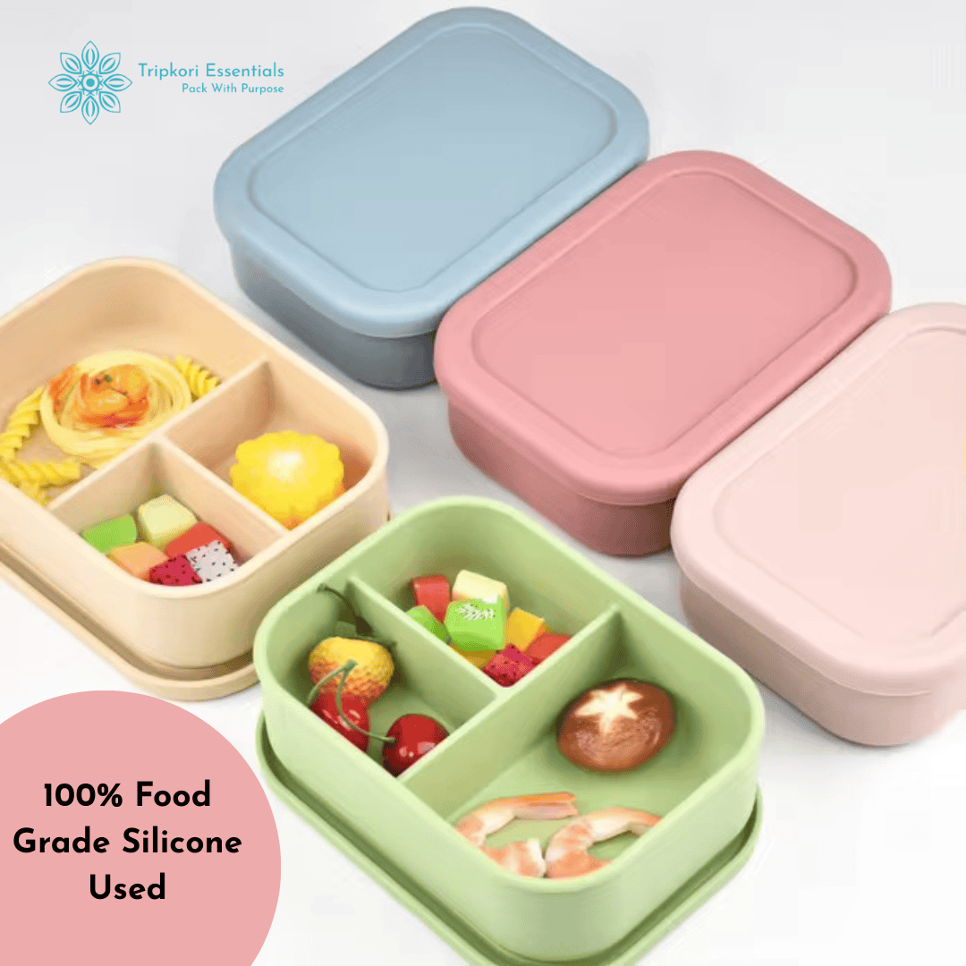 Silicone Lunch Box 3 compartments