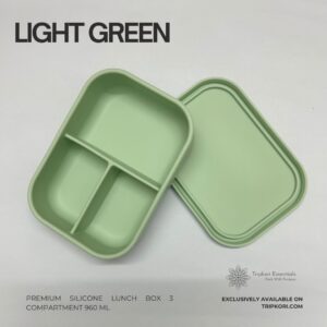 3 compartment light green