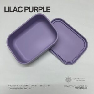 Silicone no compartment lunch box Lilac Purple