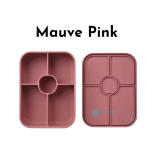 Silicone Lunch Box 5 compartment Mauve Pink