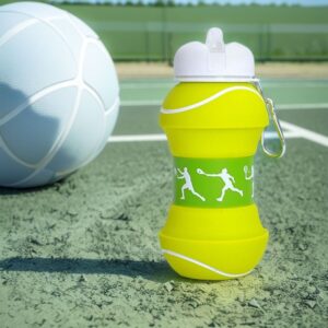 Silicone Foldable Water Bottle Tennis