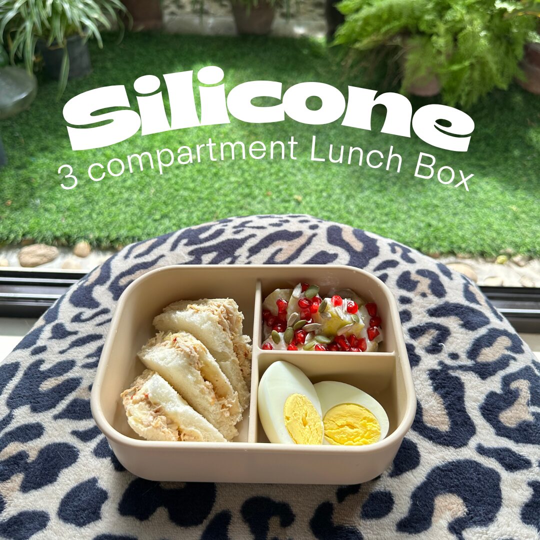 Premium 3 compartment silicone lunch box
