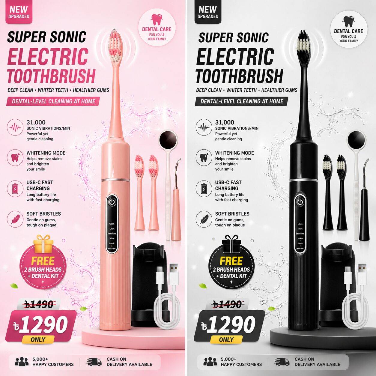 Super sonic electric toothbrush
